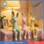 Pastel Trang Trí Nhựa Thỏ Trang Trí Nhà Thỏ Trang Trí Điêu Khắc Đổ Xô Cho Phòng Ngủ Bàn Trưng Bày