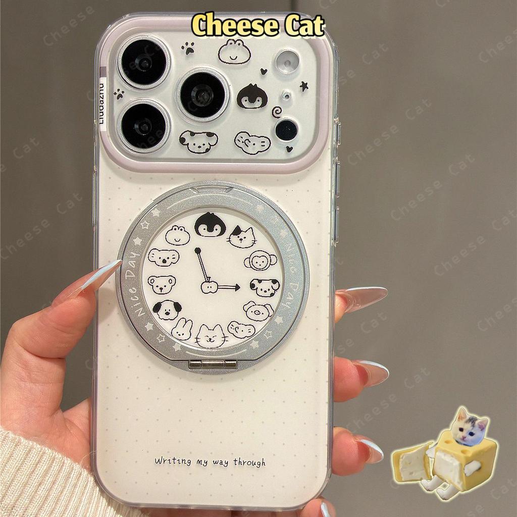 Ốp điện thoại hình tròn bằng kim loại hình chim cánh cụt cho iPhone 11 12 13 14 15 16 17 Pro Max 17 Air XR Xs Max