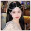 JRP Handmade Ngọt Ngào Cưới Mũ Pha Lê Cô Dâu Đầu Dây Xích Tiara Tóc Trang Sức Nữ Kim Cương Giả Phụ Kiện Đầu Trước JRP