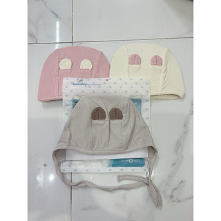 Mũ buộc dây tai gấu tăm bubaby