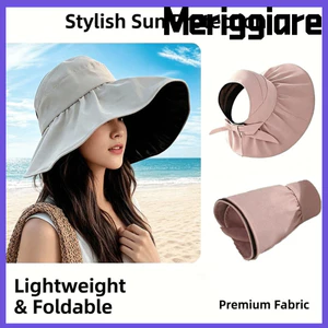 Mũ chống nắng MERIGGIARE UPF50 +, Mũ ngư dân chống tia cực tím mùa hè, Lớp phủ Vinyl có thể gập lại di động Mũ vành rộng có thể điều chỉnh đi bộ đường dài