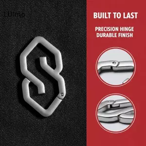 LUImo Độc Đáo Punk Hình Trái Tim Kim Loại Móc Khóa Túi Phụ Kiện 1 Chiếc Đóng Mặt Dây Chuyền Thắt Lưng Bule Cho Túi Đi Học SBS