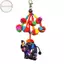 Hodou 1 Chiếc Handmade Voi Móc Khóa Truyền Thống Thái Vải Ganesha Mặt Dây Chuyền Hairball Cho Nữ Túi Quà Tặng VN