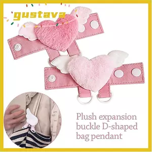 Khóa hiển thị GUSTAVA, Khóa mở rộng sang trọng cánh trái tim ngôi sao Loại D, Phụ kiện sáng tạo Mặt dây chuyền Hiển thị túi nhiều màu Trang trí Móc khóa hiển thị