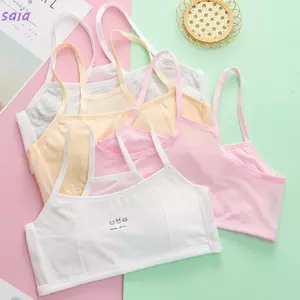 SAIA Bé Gái Áo Ngực Tập Luyện, Áo Ngực Cotton Spandex Thoáng Khí Cho Bé Gái Áo Vest Lưới Mềm Mại Quần Lót Trẻ Em Hàng Đầu