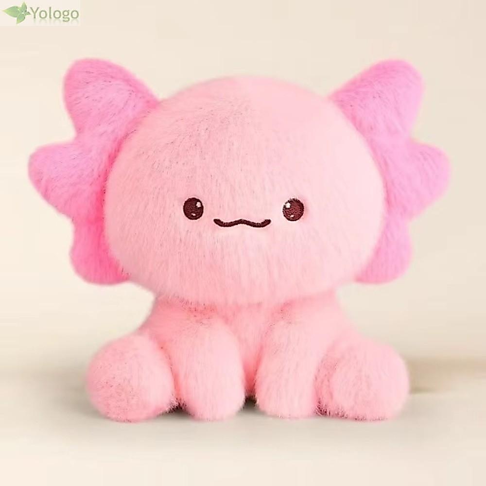 YOLOGO 1 Búp Bê Nhồi Bông, Đồ Trang Trí Kawaii Búp Bê Đồng Hành Sang Trọng Siêu Mềm, Búp Bê Axolotl Salamander Dễ Thương Trang Trí Nhà Đồ Chơi Động Vật Sang Trọng Quà Tặng Sinh Nhật
