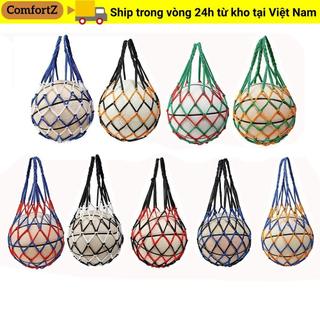 Túi nylon COMFORTZ, Túi đựng bóng rổ dệt nhiều màu, Bóng mang theo túi lưới nylon Bóng chuyền