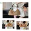 BeautifulHomeA Tay Cầm Dệt Rơm Móc Hobo Túi Tay Cầm Hạt Gỗ Thiết Kế Rỗng Cho Mùa Hè Bãi Biển Đảng Quà Tặng Cho Cô ấy VN