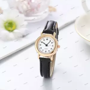 Đồng hồ đeo tay sinh viên PYCOU, Dây đeo bằng da mềm thanh lịch Đồng hồ thạch anh nữ, Đồng hồ đeo tay mặt tròn có thể điều chỉnh sáng tạo dành cho nam và nữ
