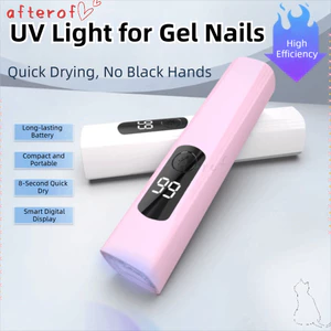 Đèn UV AFTEROF cho móng tay gel, Máy sấy móng tay Mini Flash cầm tay, Màn hình LED làm móng tay di động Gel có thể sạc lại Đèn móng tay nghệ thuật móng tay