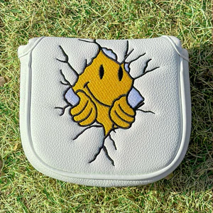 GOLF Club Cover Xé Tường Mặt Cười Câu Lạc Bộ Đầu Nam Châm Đóng Đầu Vuông Nắp Bảo Vệ Bao GOLF Tiếp Liệu