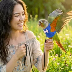 Thiết bị đi bộ khai thác chuyến bay Vẹt có thể điều chỉnh hàng đầu cho hoạt động ngoài trời cho chim an toàn