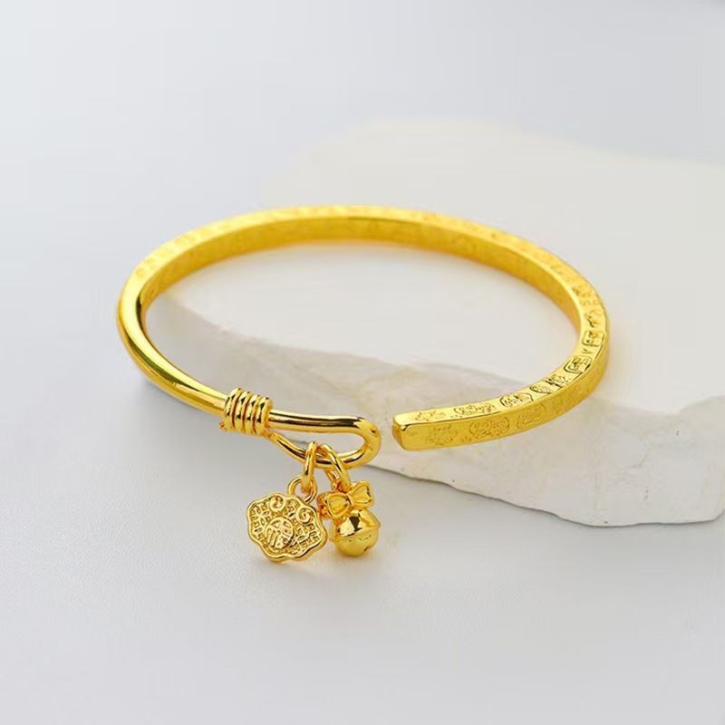 Vòng tay mở chắc chắn phong cách Trung Hoa thời thượng, từ chất liệu tốt, phù hợp làm quà tặng