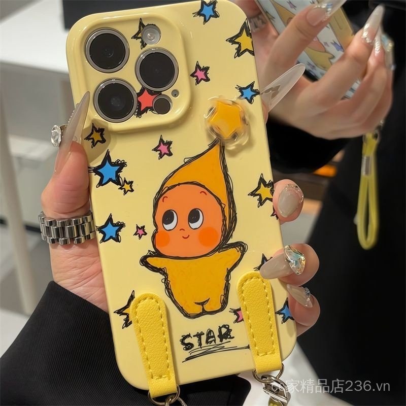 Dây buộc ngôi sao xoay Thích hợp cho vỏ điện thoại iPhone17 / 16 15 / 14 / 13 / 12 / 11