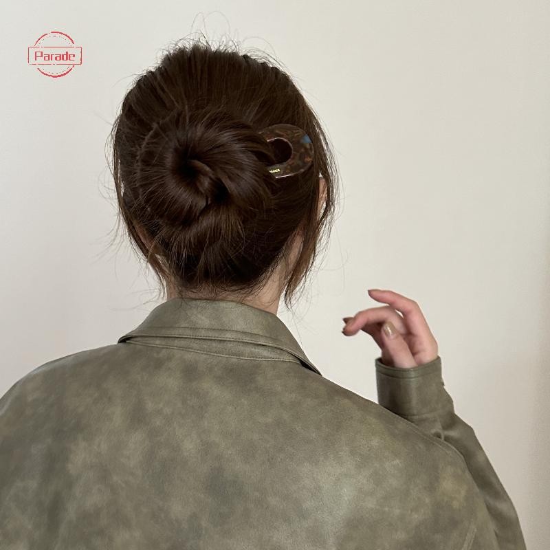 Diễu Hành Thanh Lịch Hình Chữ U Nĩa Tóc Thiết Kế Khoáng Chất Acetate Kẹp Tóc Trung Quốc Phong Cách Vintage Snag Bun Dính Dành Cho Nữ Lễ Phụ Kiện VN