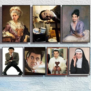 Hilarious Mr Bean Canvas Tranh Hài Hước Khoảnh Khắc Cho Lively Trang Trí Nhà Nghệ Thuật Trang Trí Tường Nhà Canvas Poster