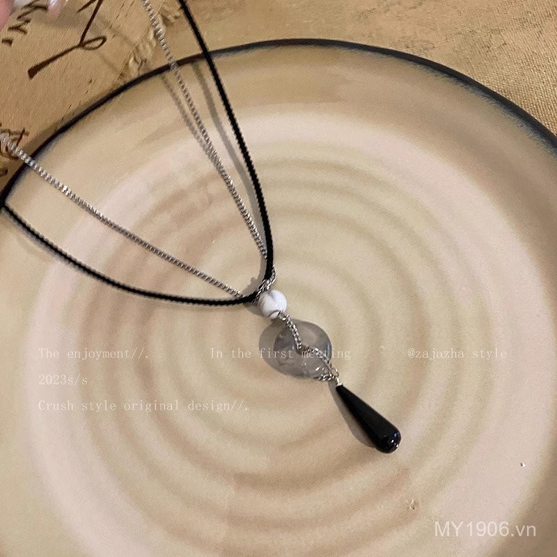 Dây chuyền áo len khóa an toàn phong cách Trung Quốc, mặt dây chuyền xương đòn, thời trang cho các hoạt động hàng ngày