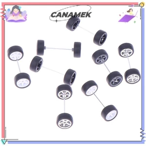CANAMEK 1 Bộ DIY Racing 1: 64 Bánh Xe Ô Tô Cho Lốp Cao Su Có Trục Bánh Xe Mô Hình Sửa Đổi Phần CSF