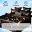 Bộ chăn ga gối gấm cao cấp mềm mại 4 món vỏ chăn MemMinBedding Luxury hoa văn nổi bật sang trọng - L41636