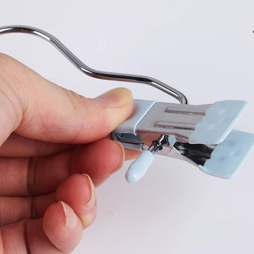 4 Thép Không Gỉ Móc Kẹp Đa Năng Kẹp Quần Áo Liền Mạch Khăn Mũ Tất Chống Gió Quần Kẹp Có Móc Bảo Quản Kẹp