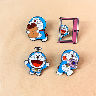 4 Cái / bộ Hoạt Hình Doremon Ngoại Vi Thổ Cẩm Tinker Chuông Kim Loại Huy Hiệu Dễ Thương Schoolbag Trang Trí