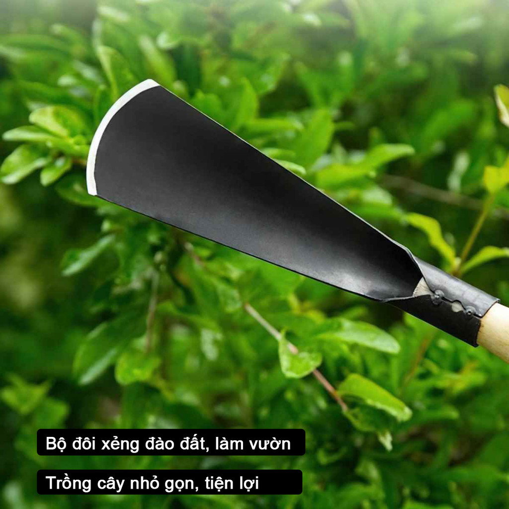 M7 Xẻng Làm Vườn, Xẻng Đào Đất Trồng Cây Đầu Tròn, Xẻng Đầu Nhọn, Bộ Dụng Cụ Làm Vườn Xới Cỏ Nhỏ Gọn
