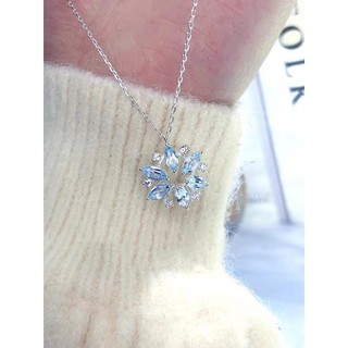 Mặt Dây Chuyền Bông Tuyết Với Topaz Và Aquamarine - Trang Sức Nữ Đẹp Mắt