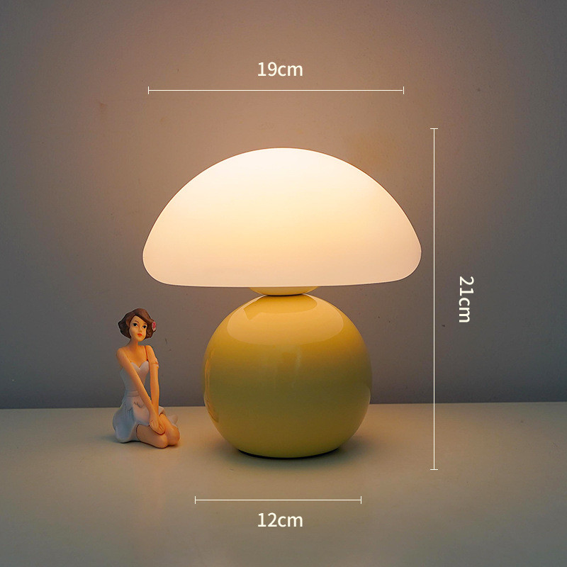 Đèn bàn LED phòng ngủ bảo vệ mắt, đầu giường, trang trí, chất liệu gốm đúc, kiểu dáng nhỏ