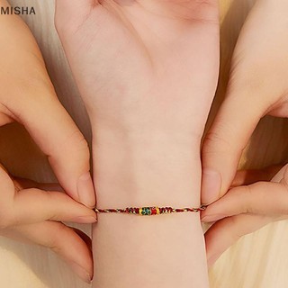 Misa Handmade Nút Dây Đỏ Đen Vòng Tay May Mắn Cho Nam Nữ, Vòng Tay Có Thể Điều Chỉnh Quà Tặng Hoàn Hảo Cho Cặp Đôi Và Người Bạn Thân Nhất