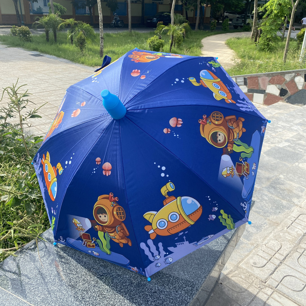 ô che mưa .Dù Trẻ Em Hoạt Hình Dễ Thương, Ô che mưa nắng cho bé trai bé gái, khung thép chống gió, vải dày bền