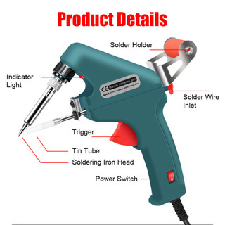 Máy Hàn Thiếc 60W Súng Hàn Cầm Tay – Gia Nhiệt Cực Nhanh Sưởi Bên Trong Nạp Thiếc Mới