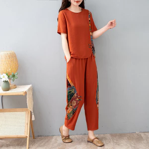 Mùa Hè 2024 Áo Sơ Mi Vải Lan Cotton Cho Người Trung Niên, Phong Cách Retro Dân Tộc Ngắn Tay