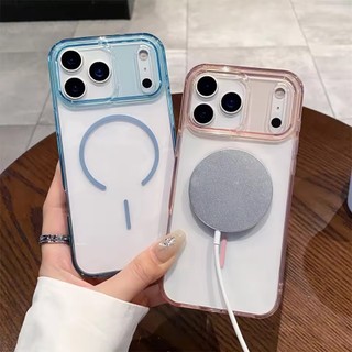 [JLK] Ốp từ tính đầy màu sắc Aurora cho iPhone 17 Air 16 15 14 13 Pro Max Vỏ chống sốc trong suốt sạc không dây