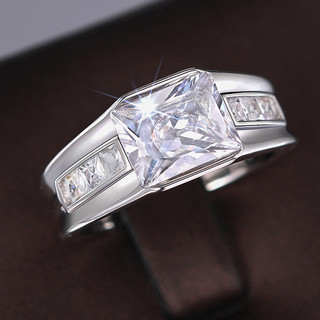 Nhẫn Zircon Bạc S925 Đơn Giản Dành Cho Lễ Cưới và Làm Quà Tặng