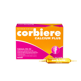 Thực phẩm bảo vệ sức khỏe Corbiere Calcium Plus Mới - Canxi hữu cơ + D3 + K2