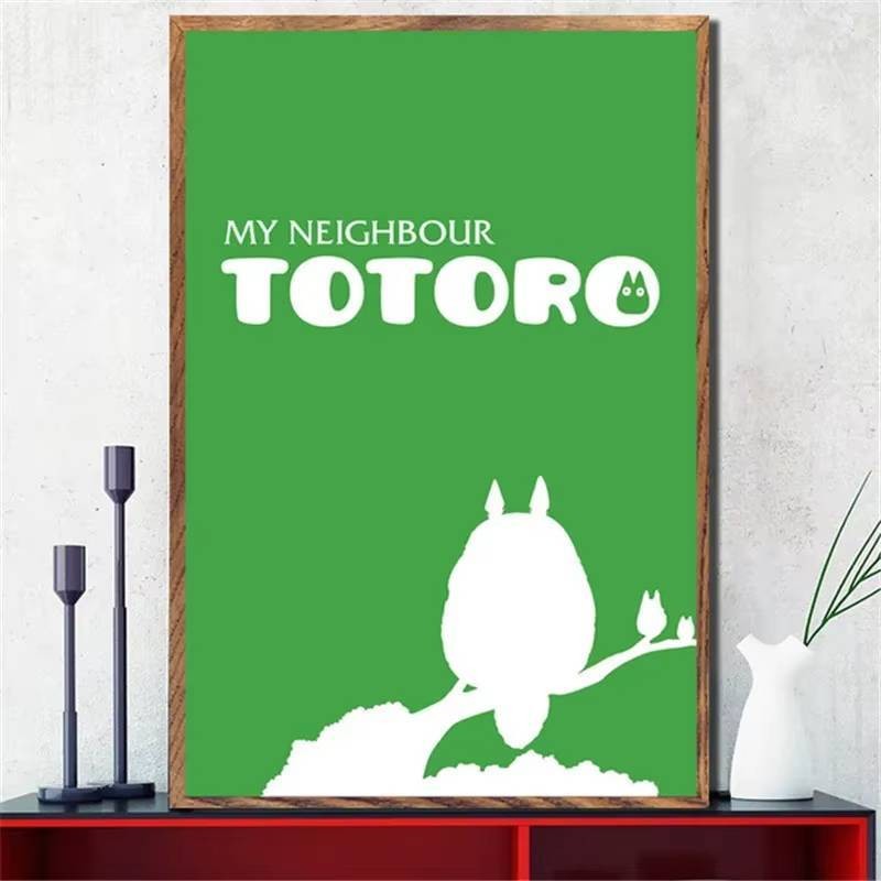 Hàng Xóm Của Tôi Totoro Ghibli Anime Nghệ Thuật Treo Tường HD Canvas In Poster Thích Hợp Cho Gia Đình Phòng Khách Trang Trí
