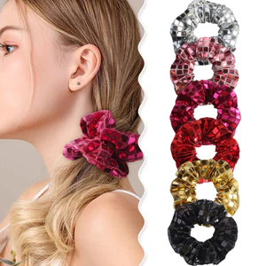 Dây buộc tóc sequin lấp lánh dành cho bé gái, phụ kiện thời trang tạo kiểu đuôi ngựa