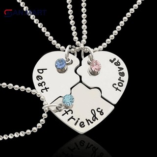 Bigdealssuper 3 Cái / bộ Trái Tim Chia Mặt Dây Chuyền Vòng Cổ Người Bạn Thân Nhất Bff Tình Bạn Cặp Đôi Vòng Cổ Trang Sức Thời Trang Siêu