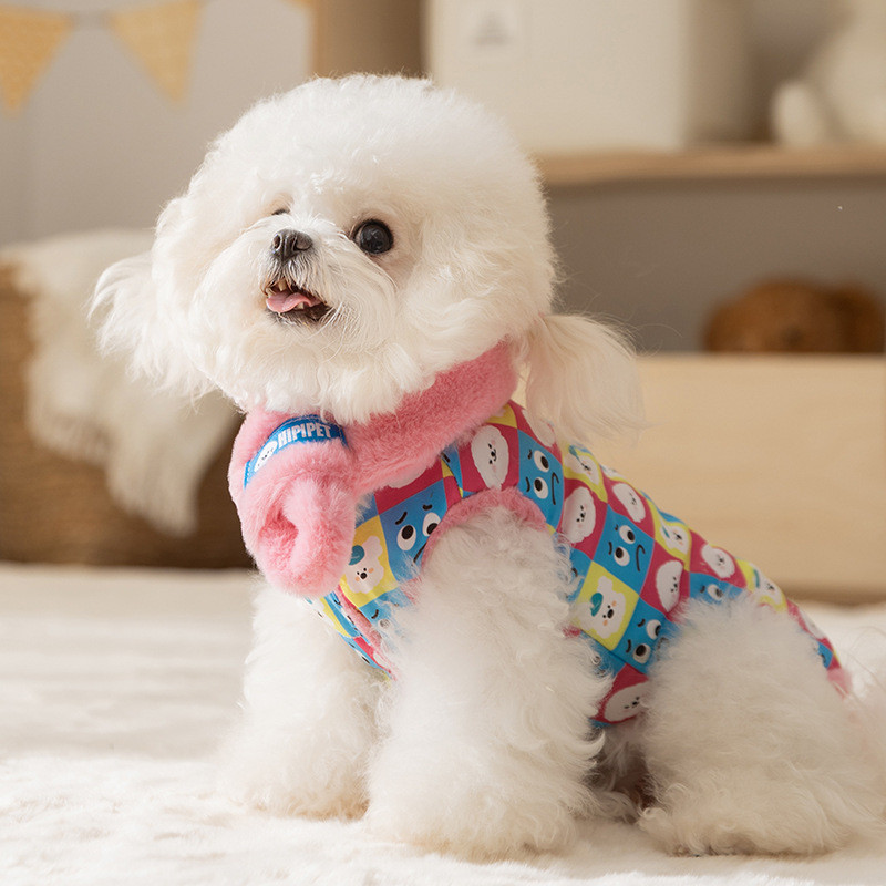 【Ready Stock】 New Dog Clothes Autumn and Winter Thickened Warm Western Highland Christmas Two-Legged Cat Small and Medium-Sized Dogs Pet Clothes nSdv