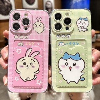 Ốp Điện Thoại Chiikawa Usagi Dễ Thương Cho Samsung Galaxy A07 A17 A56 A36 A26 A55 A54 A35 A15 A25 A14 A34 A24 Vỏ Mềm Trong Suốt Đựng Thẻ Ảnh Ví Hoạt Hình TPU Chống Sốc