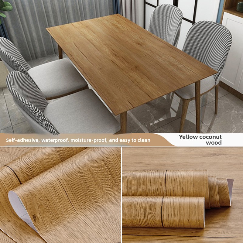Nhật Ký Dán Tường Tự Dính Giấy Dán Tường Nội Thất Tân Trang Dán Tủ Quần Áo Cửa Hạt Gỗ Phim Boeing