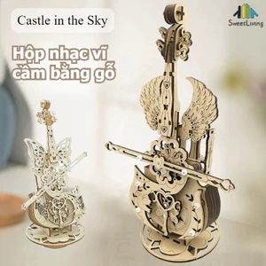 Bằng Gỗ Lắp Ráp Mô Hình Ba Chiều DIY Cello Hộp Nhạc Màu Sáng Tạo Handmade Quà Tặng,Hộp Nhạc Gỗ Lắp Ráp Đàn Violin