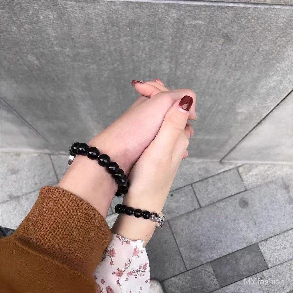 Vòng Tay Cặp Đôi Nam Nữ Phong Cách Cao Cấp, Sang Trọng từ Ins Obsidian