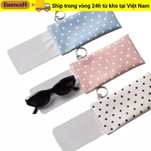 Túi kính mắt ESSENCEH, Túi đựng kính râm đóng cửa tự động chấm bi, Di động bản lề lò xo ❈ 点 ✲ Túi đựng kính Sử dụng hàng ngày