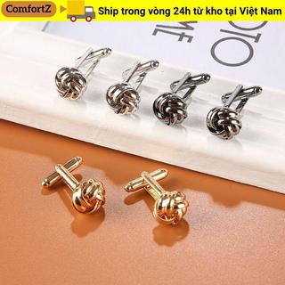 COMFORTZ Khuy măng sét dành cho nam, Khuy măng sét hợp kim màu đen màu vàng bạc, Áo sơ mi chất lượng cao Phù hợp với Cuff Liên kết nam
