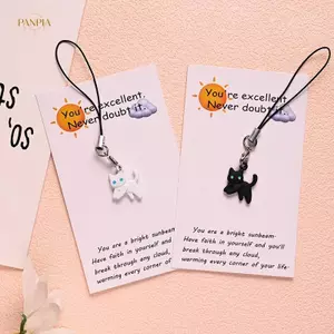 PNPIA- Dễ Thương Thời Trang Mèo Móc Khóa Hoạt Hình Điện Thoại Di Động Dây Xích Camera Tai Nghe Mặt Dây Chuyền Túi Phụ Kiện Trang Trí Kawaii Móc Khóa Quà Tặng