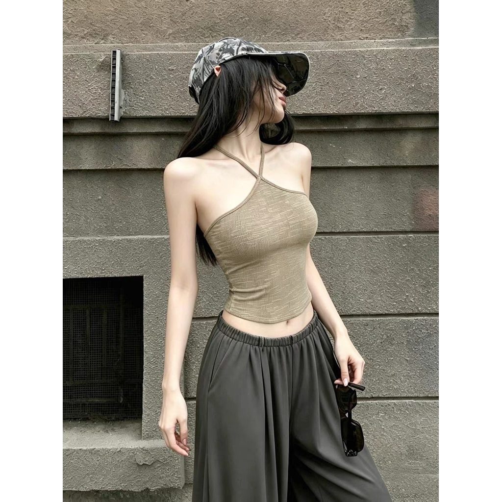 Gợi Cảm Cô Gái Nóng Dây Camisole Nữ Có Miếng Lót Ngực Mùa Hè Slim Top