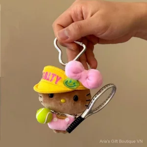 Tennis Black Peas Eye kitty Cat Mặt dây chuyền Hello KT Túi Mặt dây chuyền Quà tặng Cô gái