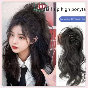 JRP 35cm Hình Thác Nước Tổng Hợp Tóc Giả Xoăn Móng Vuốt Kẹp Sống Động Như Thật Đuôi Ngựa Cao Lông Tơ Phần Mở Rộng Tóc Để Tăng Tạo Kiểu Dụng Cụ JRP