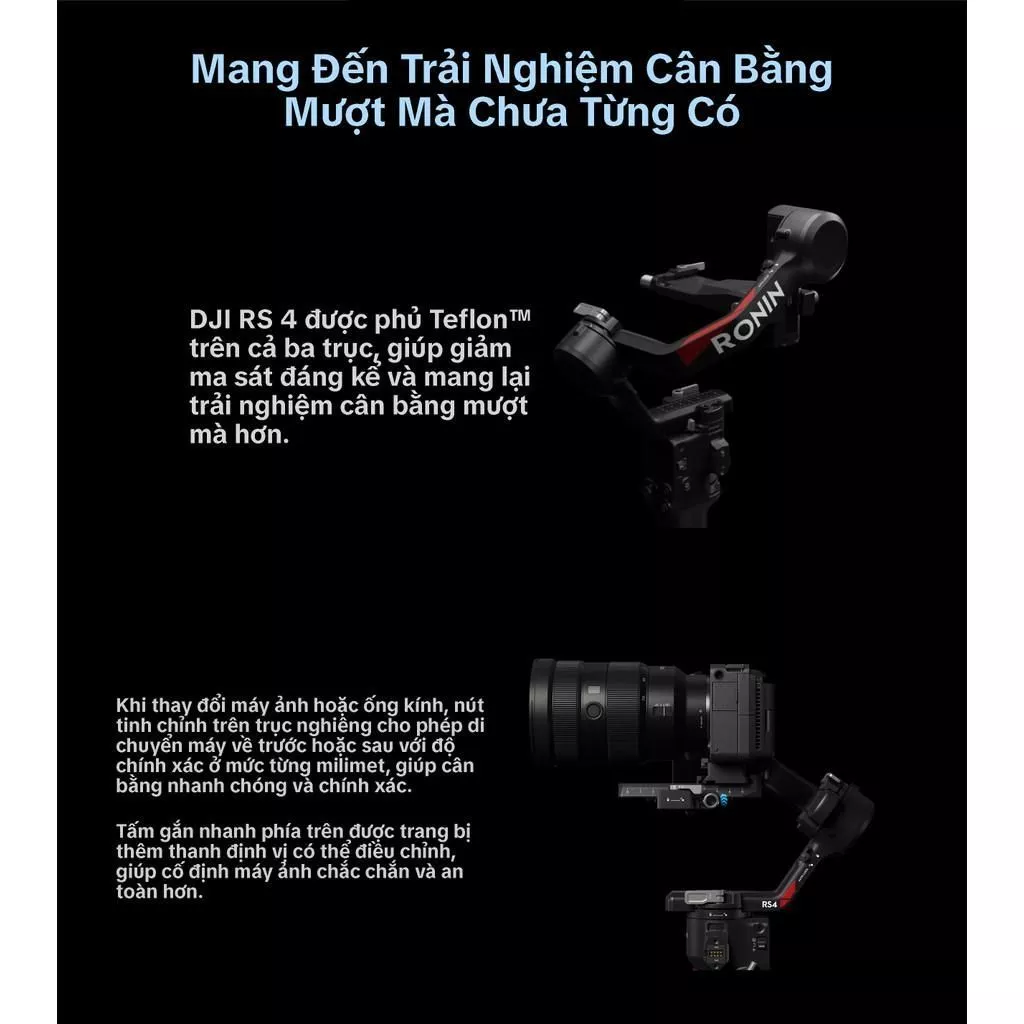 DJI RS 4 - Tay Cầm Gimbal Chống Rung Chuyên Nghiệp
